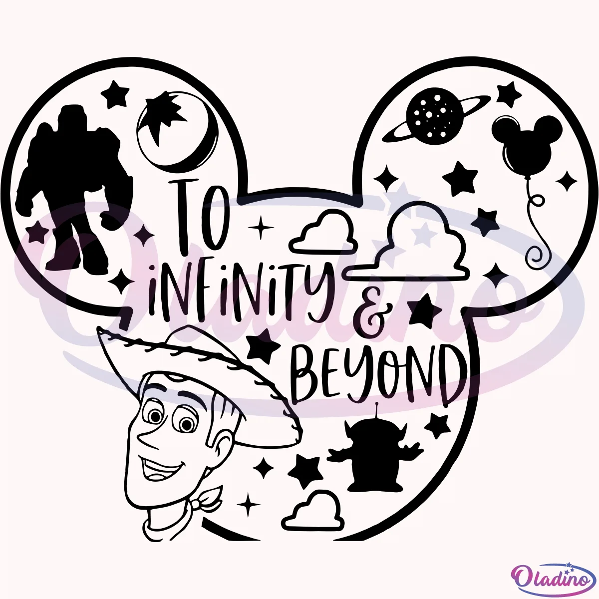 Mickey Toy Story To Infinity And Beyond Svg Silhouette Oladino