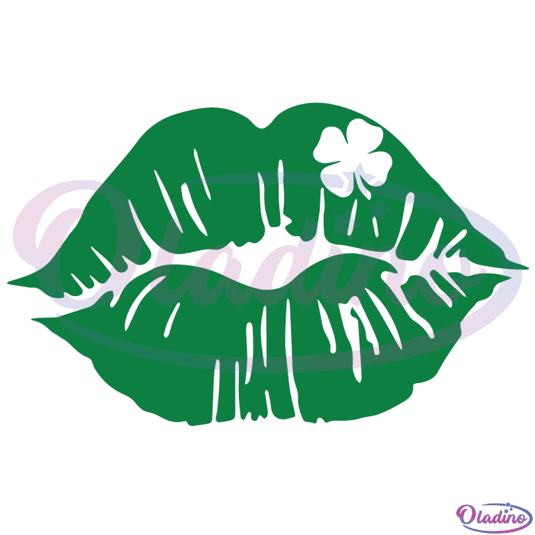 St Patricks Day Lips Svg Digital File Patrick Svg Irish Lips Svg