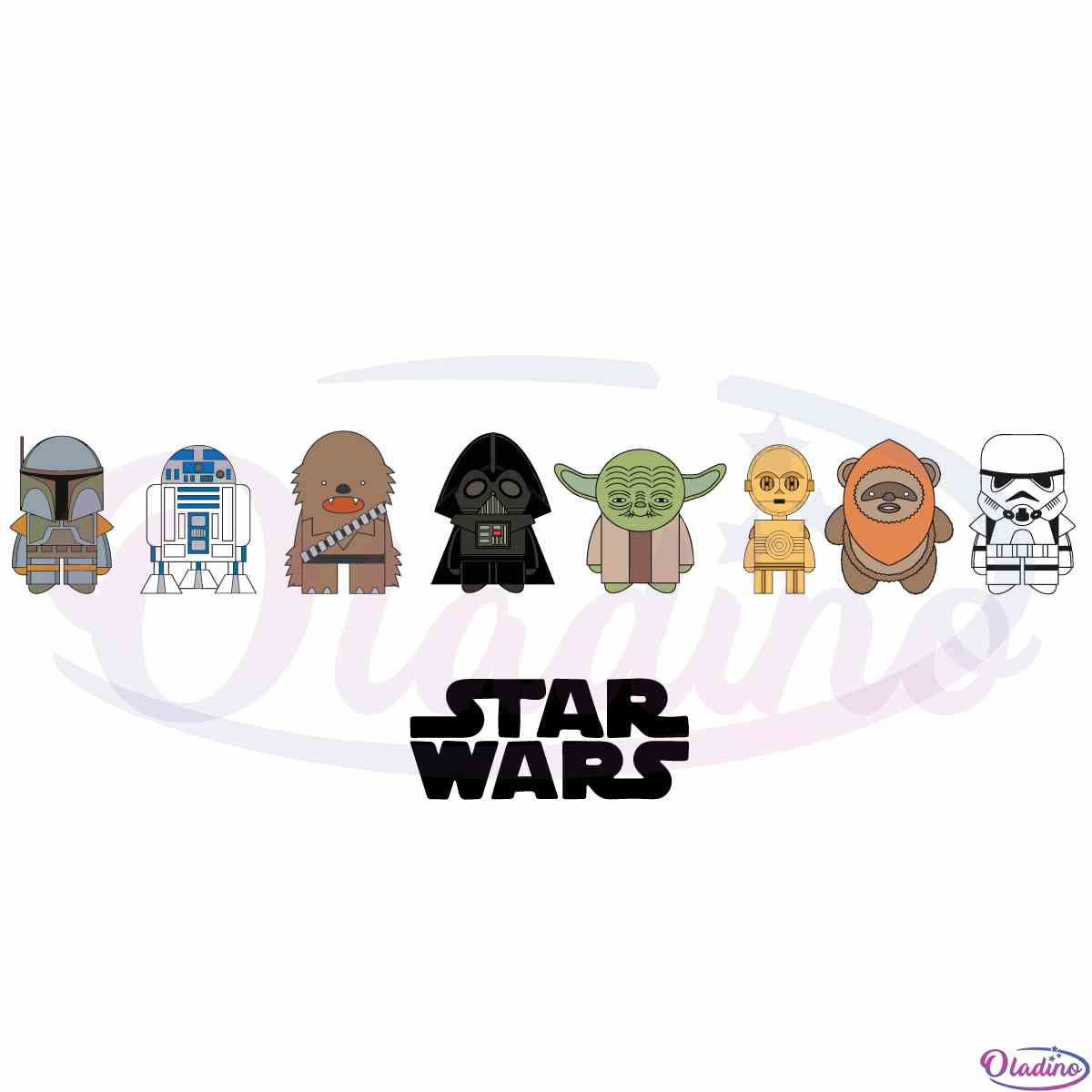 Star Wars Disney Vintage Star Wars Character SVG Digital File
