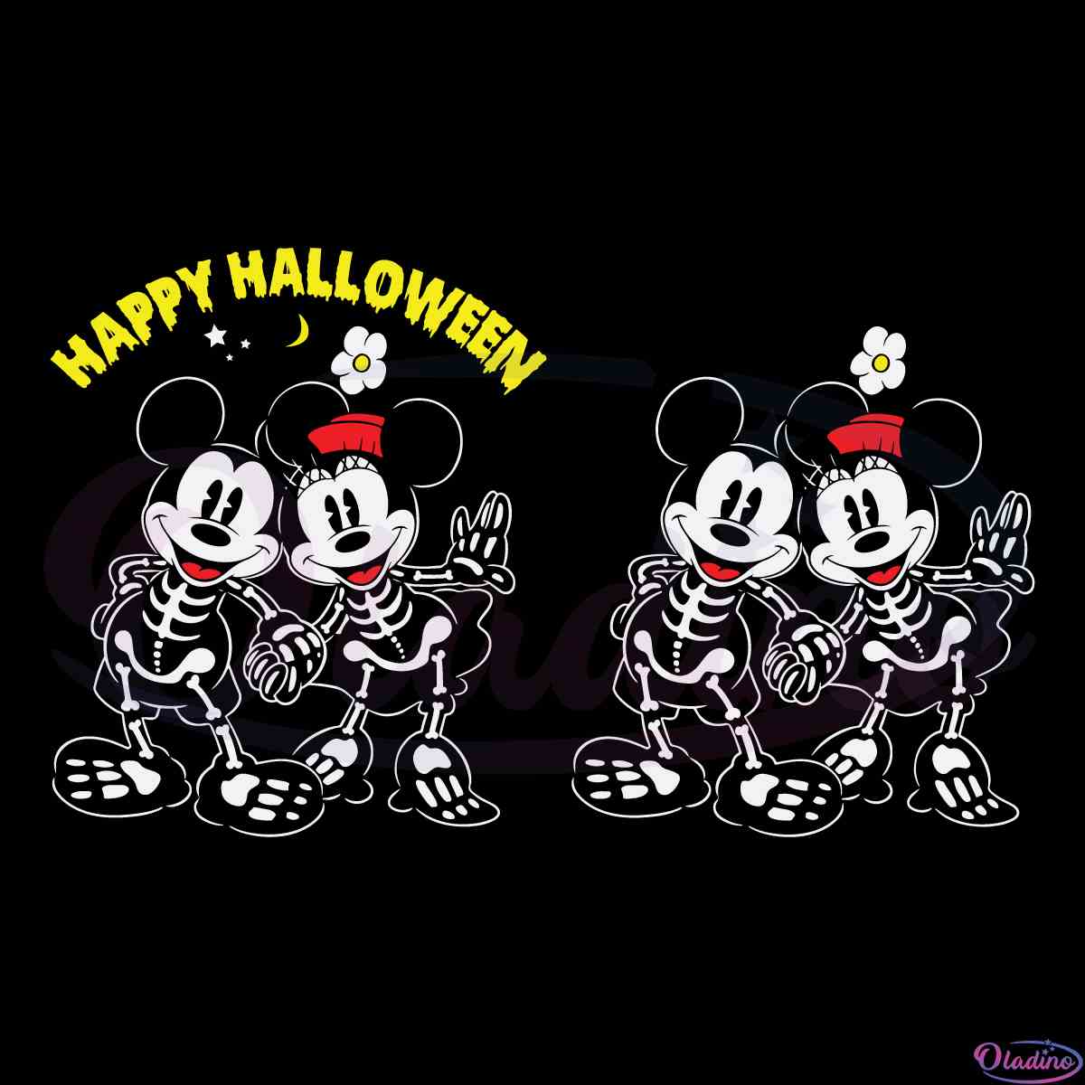 Skeleton Halloween Mickey Funny SVG Digital File