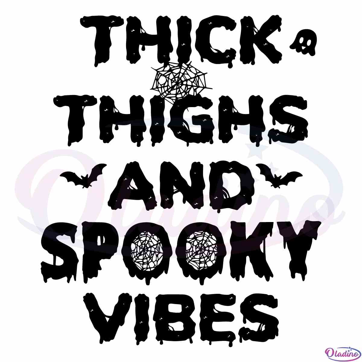 Halloween Thick Thighs And Spooky Vibes Svg Graphic Designs Files