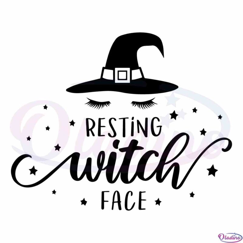 Halloween Witch Resting Witch Face Svg Graphic Designs Files