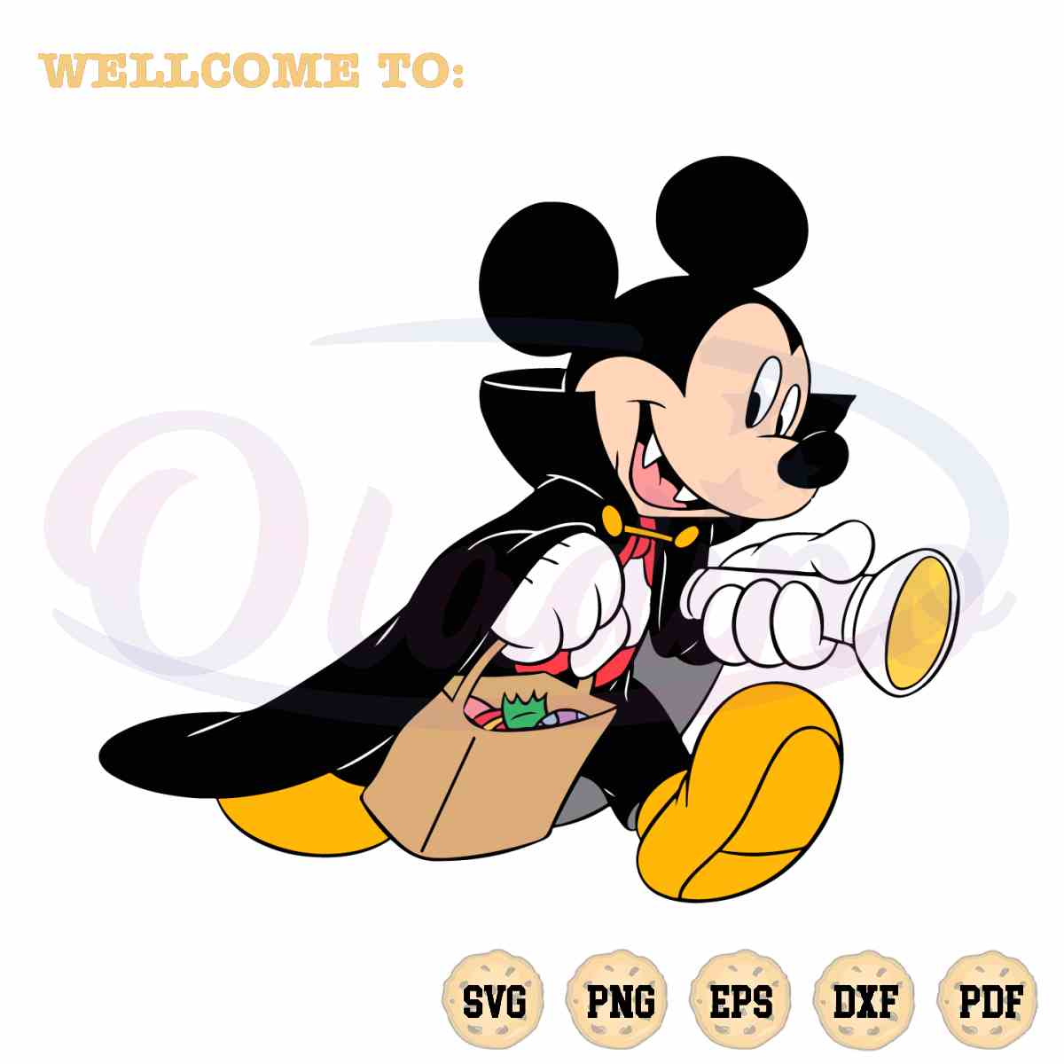 Mickey Vampire SVG Disney Halloween Graphic Designs Files