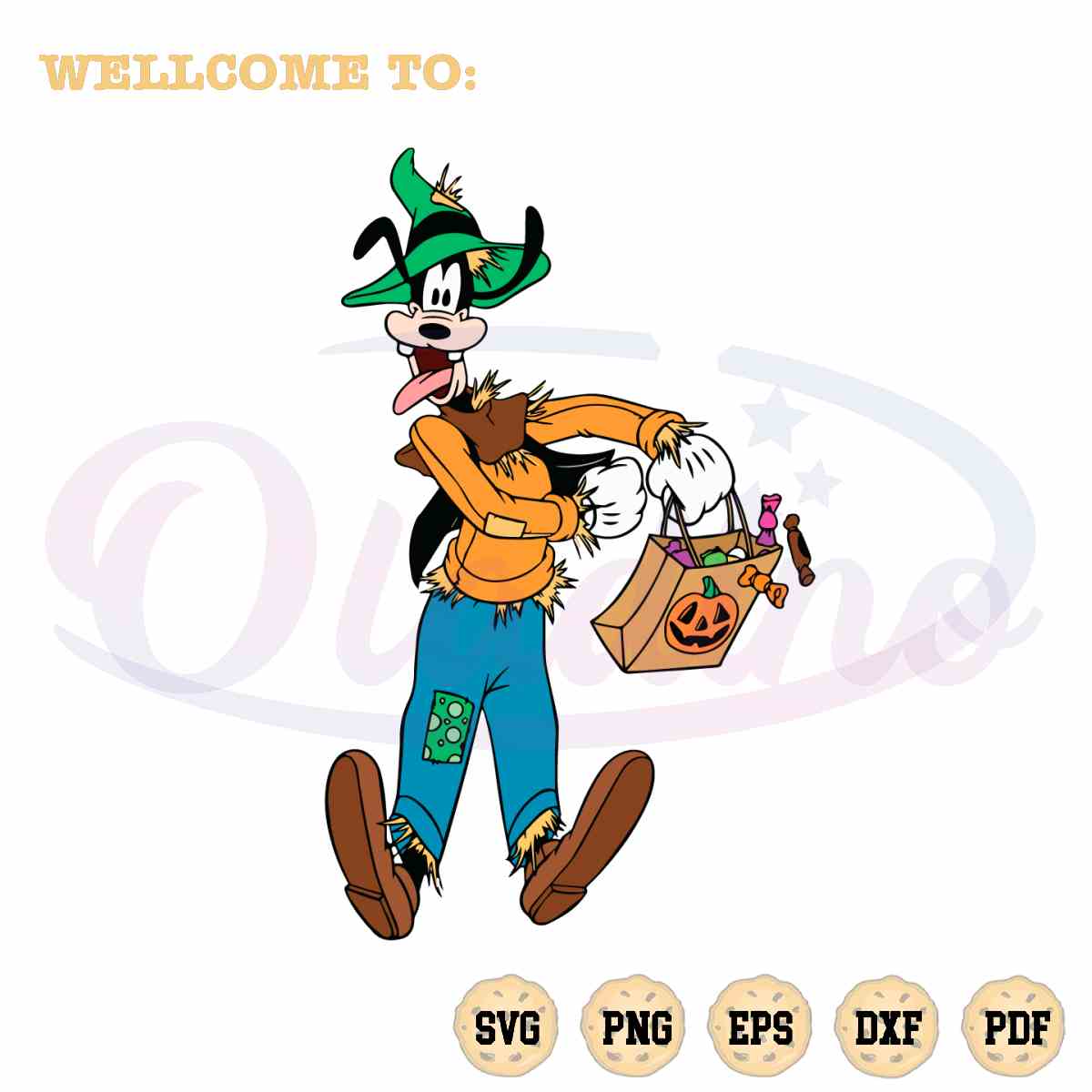 Halloween Goofy Dog SVG Disney Character Cutting Digital Files