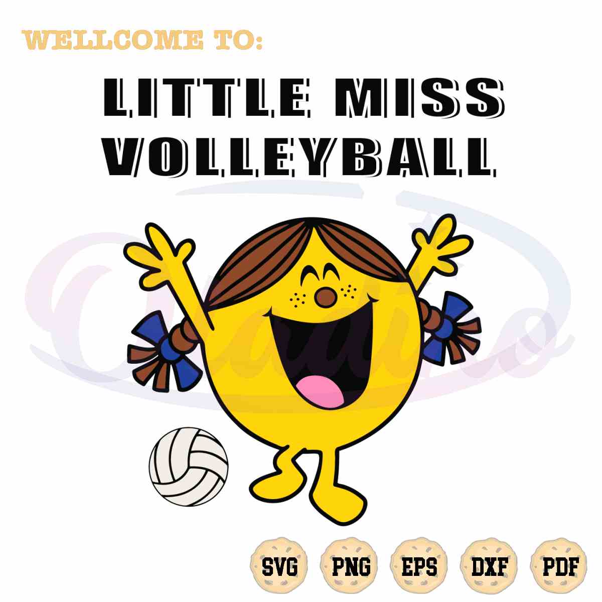 Funny Little Miss Volleyball Team SVG for Cricut Sublimation Files