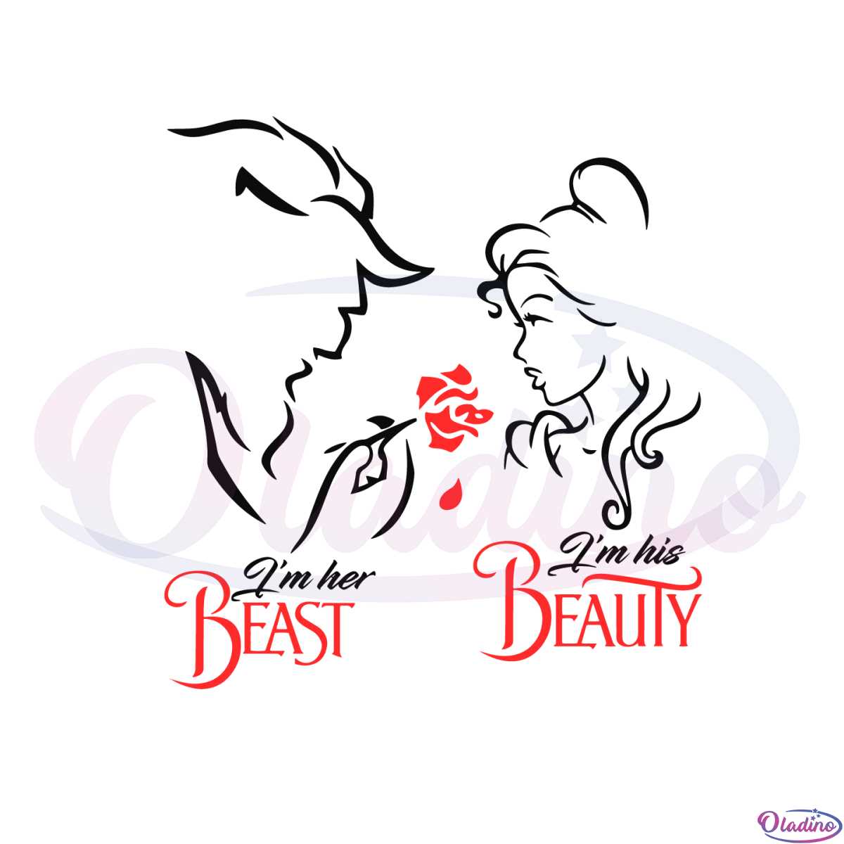 Beauty And The Beast I'm Her Beast I'm His Beauty Svg Files