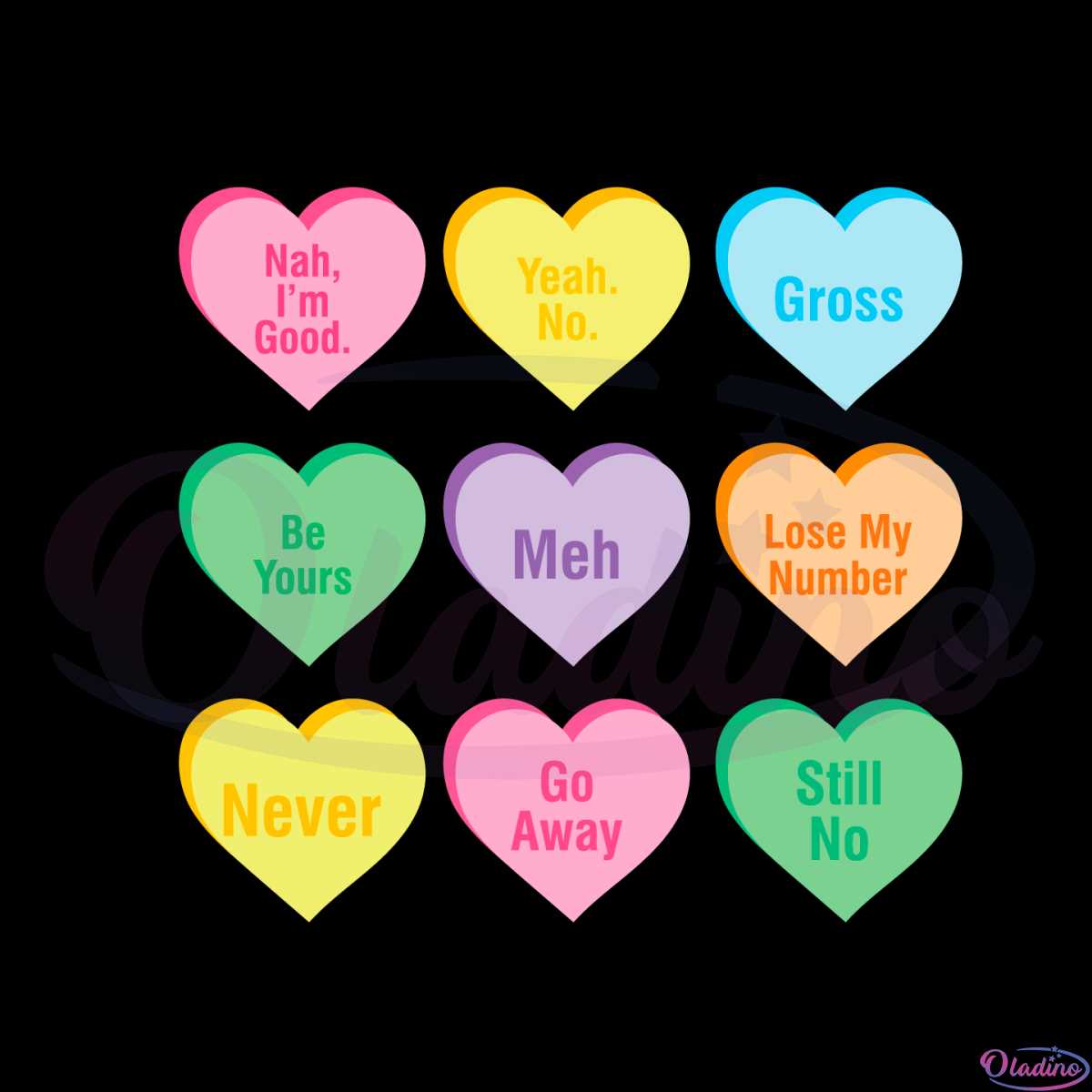Valentines Day Candy Heart Funny Valentines Day Svg Files