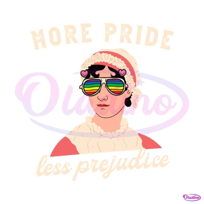 More Pride Less Prejudice Lgbtq Proud Gay Lesbian Svg Oladino