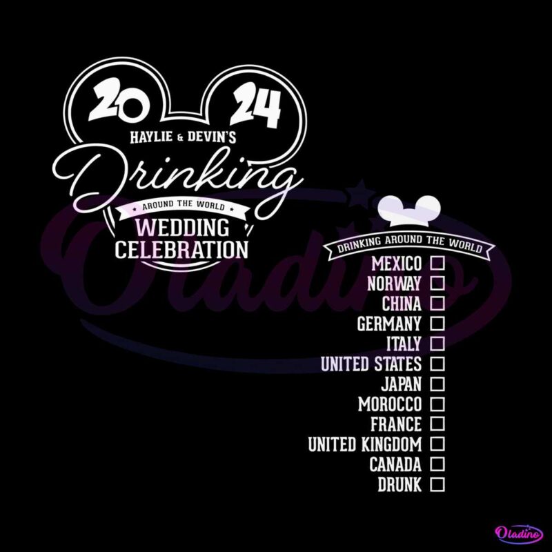 Haylie And Devins Drinking Around The World Svg Cricut File