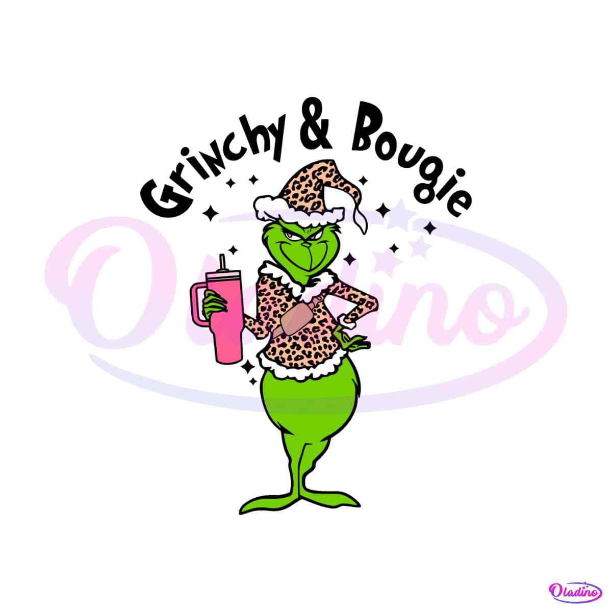 Leopard Grinchy And Bougie Svg Graphic Design File