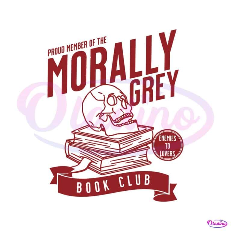 The Morally Grey Book Club Skull Svg