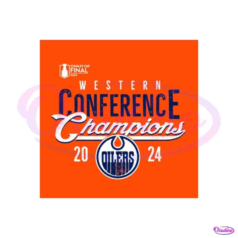 2024 Western Conference Champions Oilers Hockey SVG