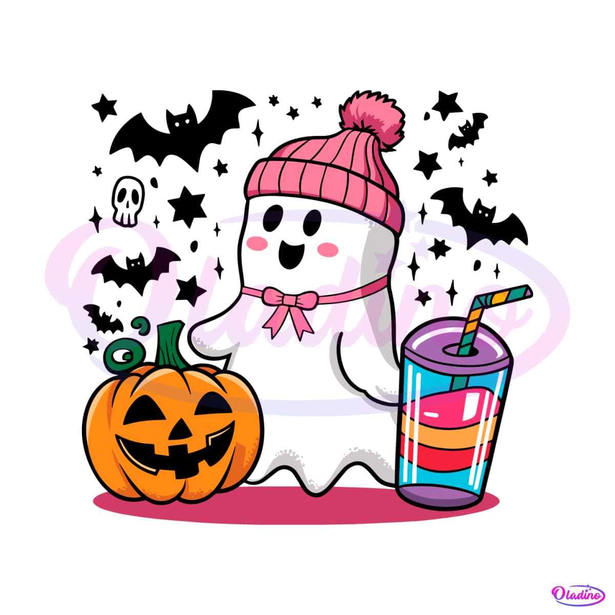 Cute Ghost Halloween Bougie SVG