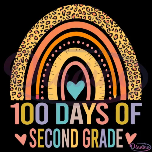 100 Days Of Second Grade Svg Digital File