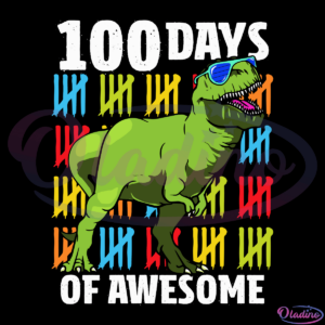 100 Days of School Dinosaur T-Rex Svg Digital File