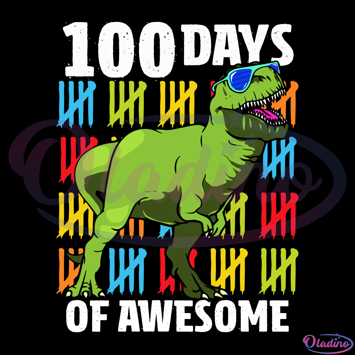 100 Days of School Dinosaur T-Rex Svg Digital File, 100th Day Of School Svg