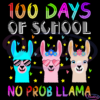 100 days of school No ProbLlama Svg Digital File, Back To School Svg