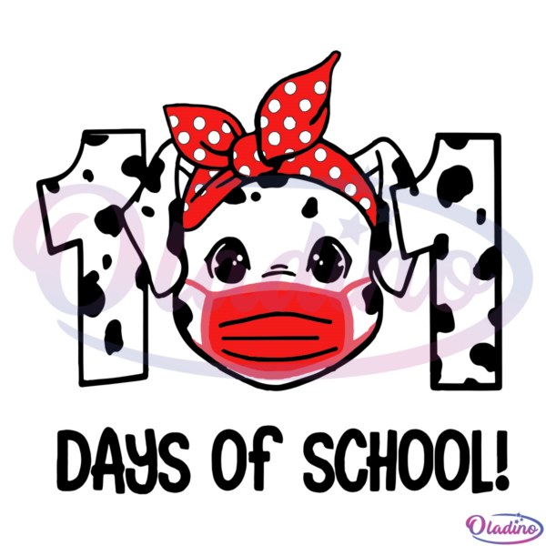 101 Days Of School Funny Cow Svg Digital File