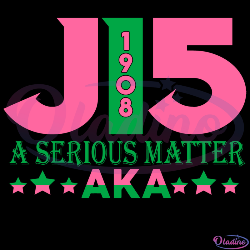 A Serious Matter J15 1908 Svg Digital File, Pink And Green Svg, AKA Svg