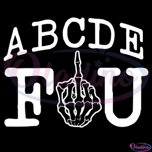Alphabet ABCDEFU Love You Funny Valentines Day Svg Digital File
