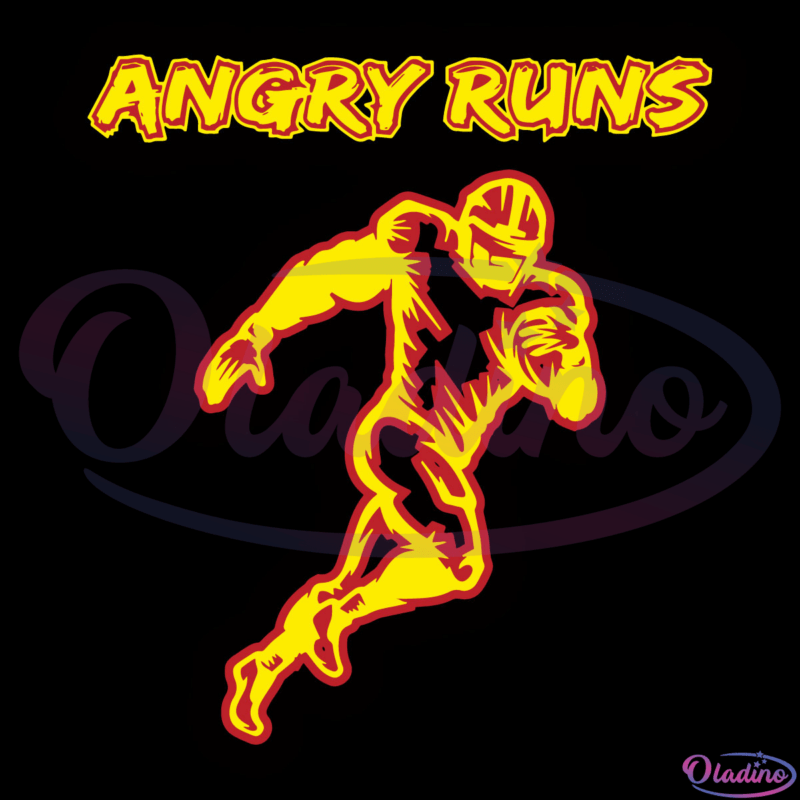 Angry Runs Svg Digital Files, Angry Runs Football Svg
