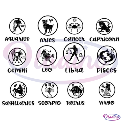 Astrology Sign Bundle Svg Digital File