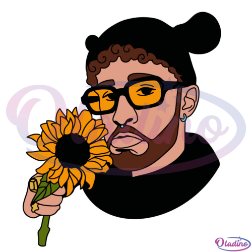 Bad Bunny Sunflower Svg Digital File