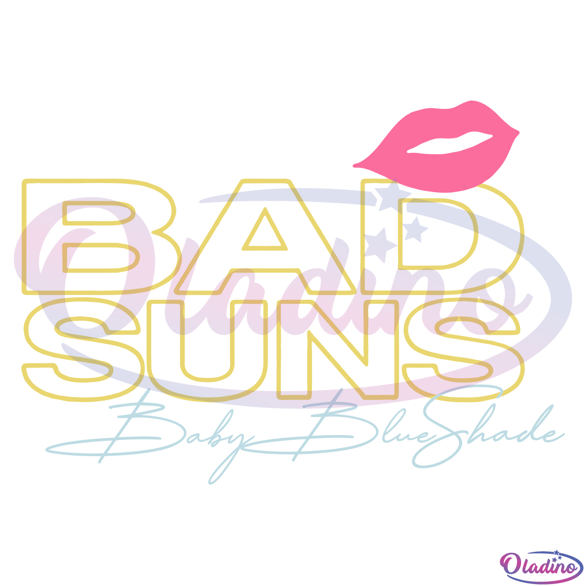Bad Suns Baby Blue Shades Svg Digital File, Rock Band Svg, Lips Svg