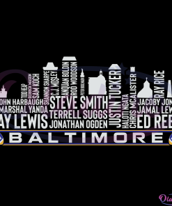 Baltimore Football Team All Time Legends SVG