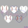 Baseball Ball Heart Bundle Svg Digital File, Softball Svg, Heart Svg