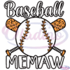 Baseball Memaw Design Svg Digital File