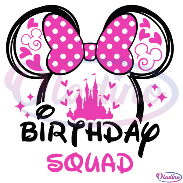Birthday Squad Svg Digital File, Minnie Svg, Disney Birthday Svg