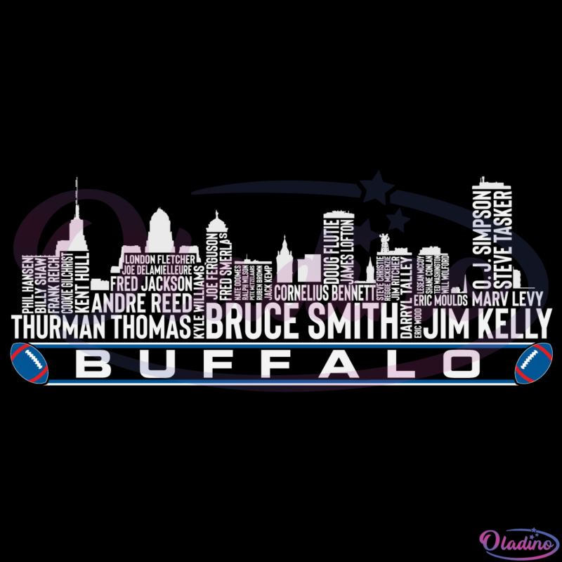 Buffalo Football City Skyline Svg Digital File