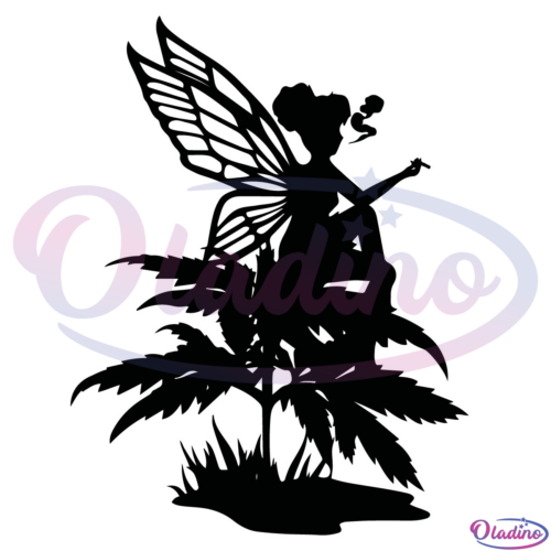 Cannabis Fairy Smoking Joint Svg Digital File