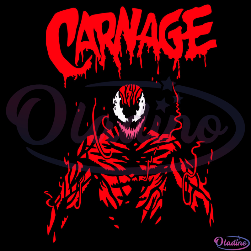 Carnage Svg Digital File, Symbiote Svg, Venom Svg, Skull Svg