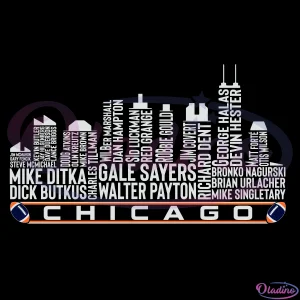 Chicago Football Team All Times Legend SVG Digital File