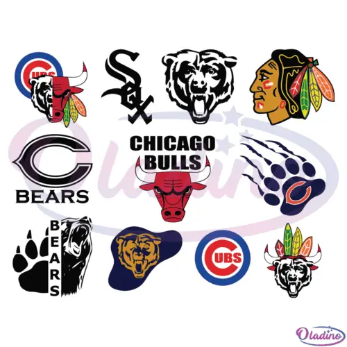 Chicago Sports Bundle Logo Teams Svg