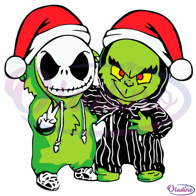 Christmas Grinch and Jack Skellington Svg