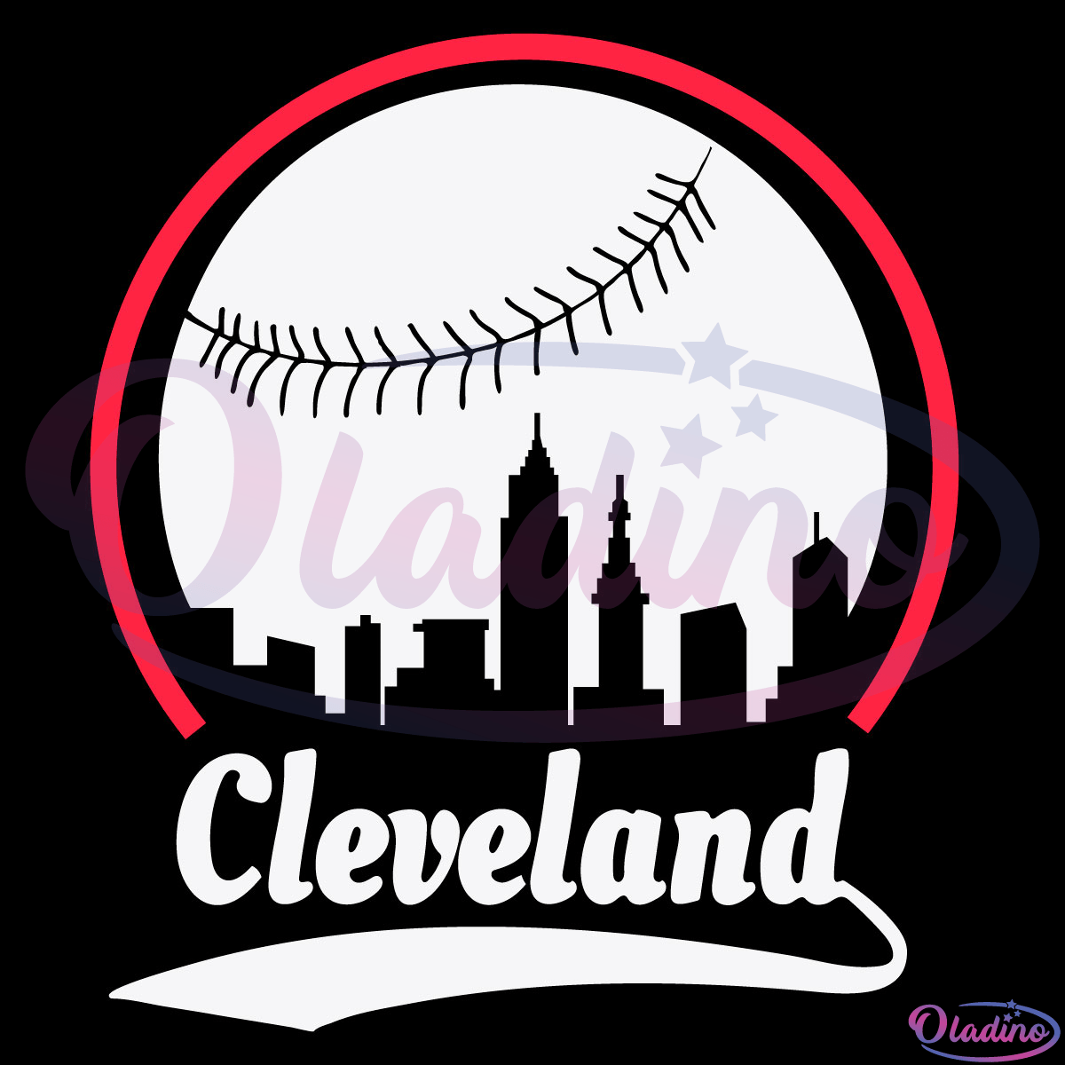 Cleveland Skyline Baseball Svg Digital File, Cleveland Guardians Svg