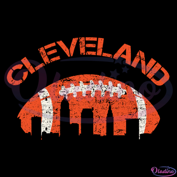 Cleveland Skyline Football Svg Digital File