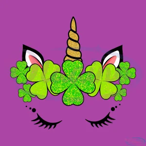 Cute Unicorn Face St Patricks Days Girls Svg