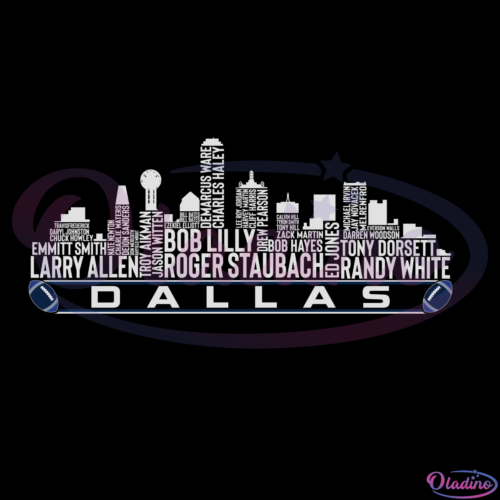 Dallas Football Team All Time Legend Digital File