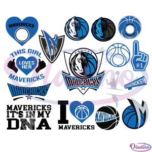Dallas Mavericks Team NBA Logo Bundle Svg Digital File, Basketball Svg