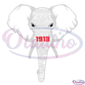 Delta 1913 Sorority Elephant Sigma Svg Digital File