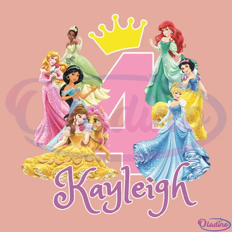 Disney Princess Birthday Png Digital File