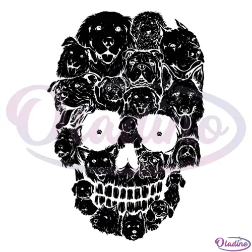 Dog Skull Svg Digital File