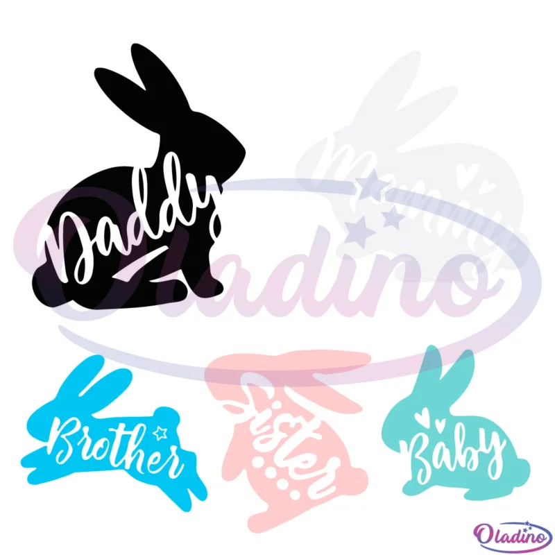 Easter Family Bunny Svg Bundle