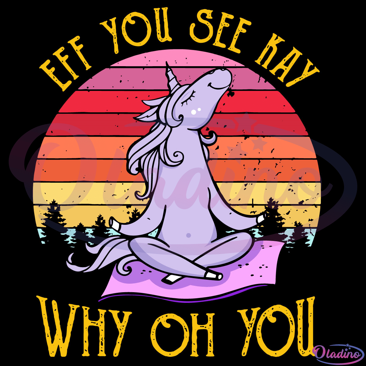 Eff You See Kay Why Oh You Svg Digital File, Funny Unicorn Svg