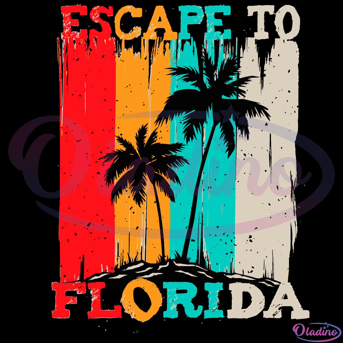 Escape to Florida Svg Digital Files, Florida Svg, Coconut tree Svg