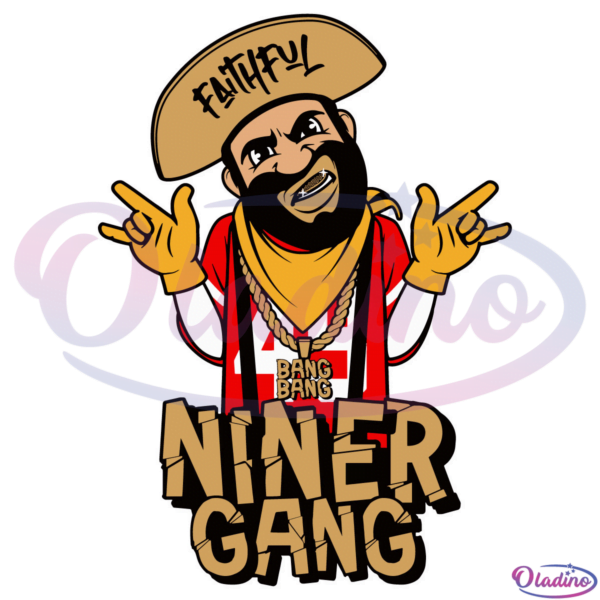 Faithful Niner Gang Svg Digital File, Bang Bang Niner Gang Svg